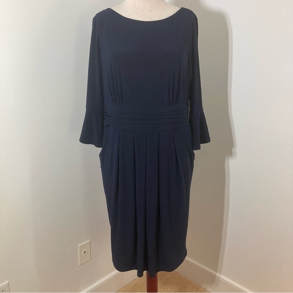 Navy Blue Eliza J Dress Size 14W NWT - Picture 1 of 8